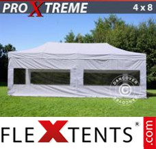 Flex canopy Xtreme 4x8 m White, incl. 6 sidewalls