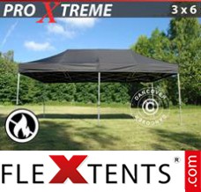 Flex canopy Xtreme 3x6 m Black, Flame retardant