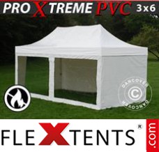 Flex canopy Xtreme Heavy Duty 3x6 m White, incl. 6 sidewalls