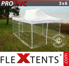 Flex canopy PRO 3x6 m Clear, incl. 6 sidewalls