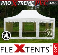 Flex canopy Xtreme Heavy Duty 4x6 m White, incl. 8 sidewalls