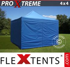 Flex canopy Xtreme 4x4 m Blue, incl. 4 sidewalls