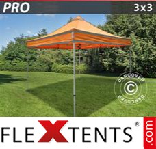Flex canopy PRO Work tent 3x3 m Orange Reflective