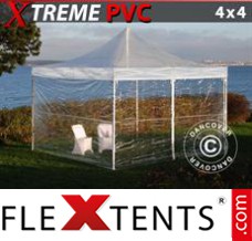 Flex canopy Xtreme 4x4 m Clear, incl. 4 sidewalls