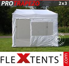 Flex canopy PRO Trapezo 2x3m White, incl. 4 sidewalls
