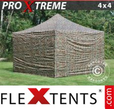 Flex canopy Xtreme 4x4 m Camouflage/Military, incl. 4 sidewalls