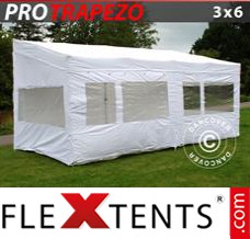 Flex canopy PRO Trapezo 3x6m White, incl. 4 sidewalls