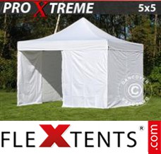 Flex canopy Xtreme 5x5 m White, incl. 4 sidewalls