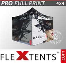 Flex canopy PRO with full digital print, 4x4 m, incl. 4 sidewalls