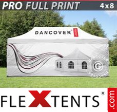 Flex canopy PRO with full digital print, 4x8 m, incl. 4 sidewalls