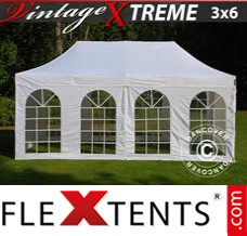 Flex canopy Xtreme Vintage Style 3x6 m White, incl. 6 sidewalls