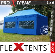 Flex canopy Xtreme 3x6 m Blue, incl. 6 sidewalls