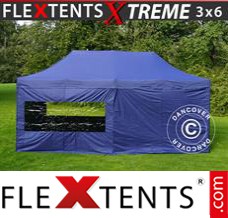 Flex canopy Xtreme 3x6 m Dark blue, incl. 6 sidewalls