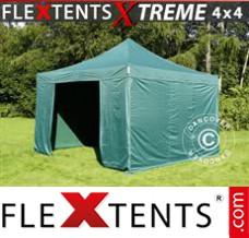 Flex canopy Xtreme 4x4 m Green, incl. 4 sidewalls