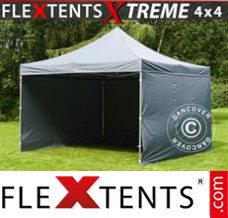 Flex canopy Xtreme 4x4 m Grey, incl. 4 sidewalls