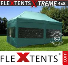 Flex canopy Xtreme 4x8 m Green, incl. 6 sidewalls
