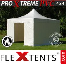 Flex canopy Xtreme Heavy Duty 4x4 m White, Incl. 4 sidewalls