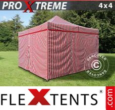 Flex canopy Xtreme 4x4 m Striped incl. 4 sidewalls