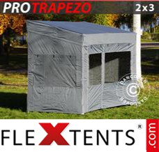 Flex canopy PRO Trapezo 2x3m Grey, incl. 4 sidewalls