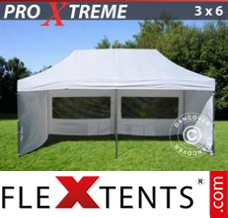 Flex canopy Xtreme 3x6 m White, incl. 6 sidewalls