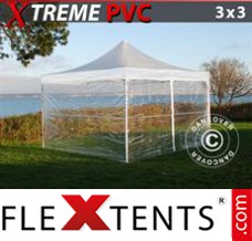 Flex canopy Xtreme 3x3 m Clear, incl. 4 sidewalls