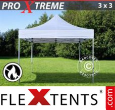 Flex canopy Xtreme 3x3 m White, Flame retardant