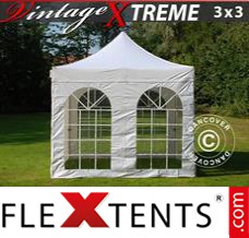 Flex canopy Xtreme Vintage Style 3x3 m White, incl. 4 sidewalls