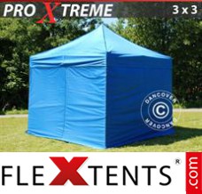 Flex canopy Xtreme 3x3 m Blue, incl. 4 sidewalls