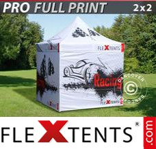 Flex canopy PRO with full digital print, 2x2 m, incl. 4 sidewalls