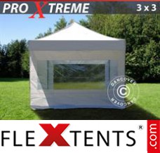 Flex canopy Xtreme 3x3 m White, incl. 4 sidewalls
