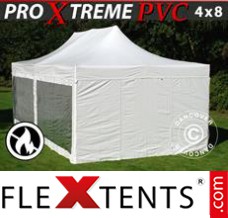 Flex canopy Xtreme Heavy Duty 4x8 m White, incl. 6 sidewalls