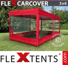 Flex canopy FleX Carcover, 3x6 m, Red