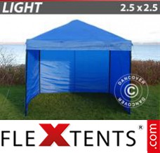 Flex canopy Light 2.5x2.5 m Blue, incl. 4 sidewalls
