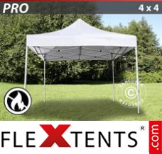 Flex canopy PRO 4x4 m White, Flame retardant