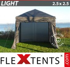 Flex canopy Light 2.5x2.5 m Grey, incl. 4 sidewalls